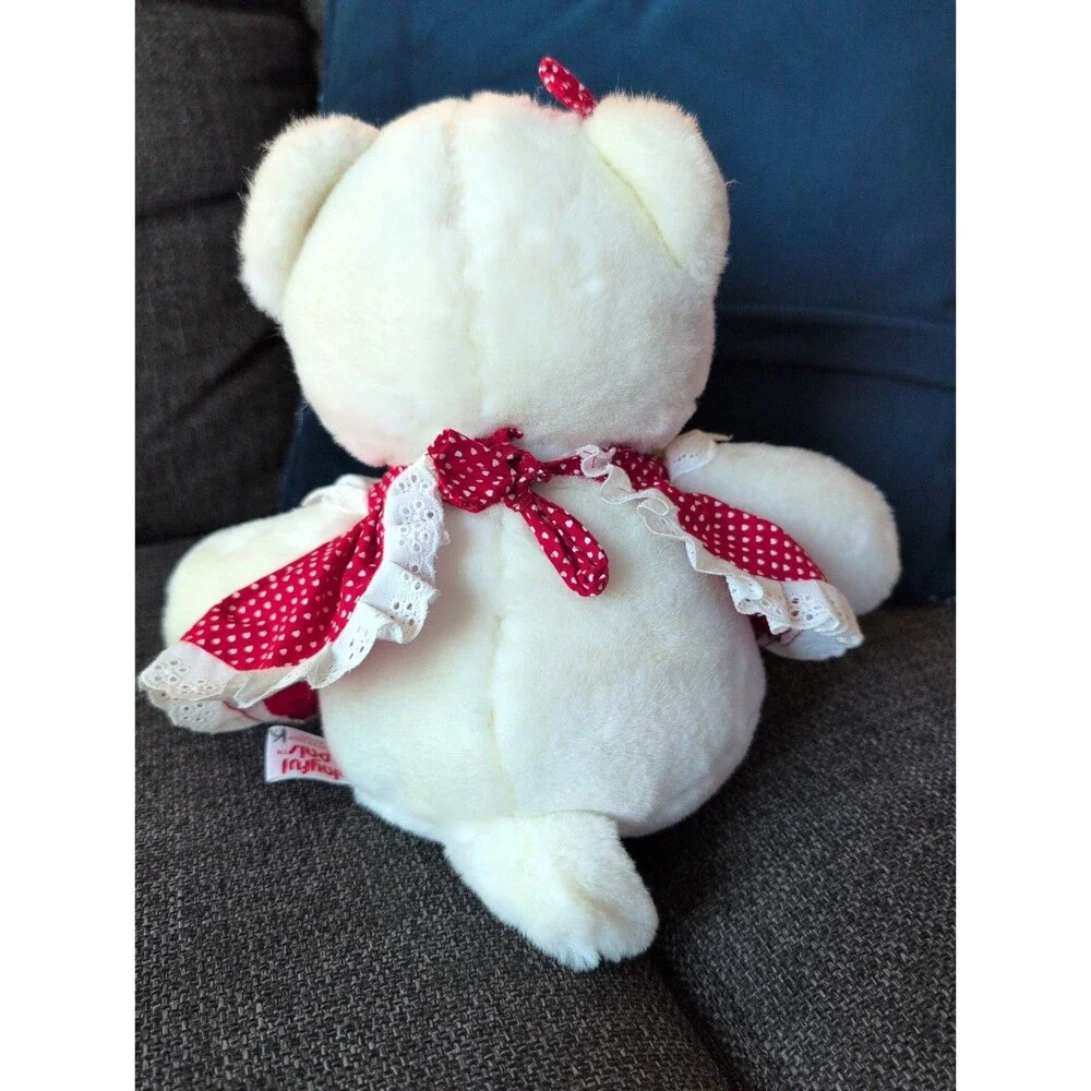 Rare Playful Pals Made Expressly for Mervyn's White Teddy Bear Plush Stuffed VTG